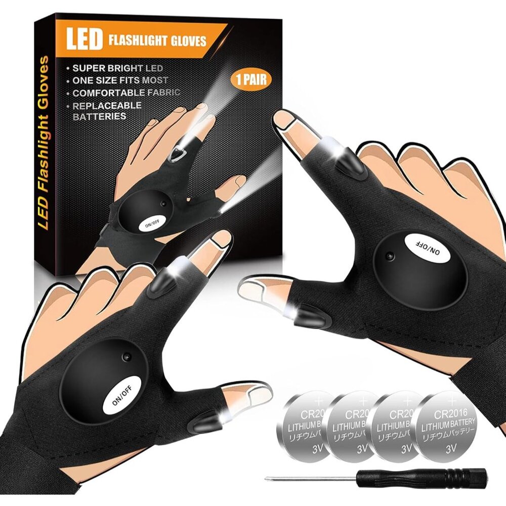 Led Flashlight Gloves, Christmas Stocking Stuffer… - image 1